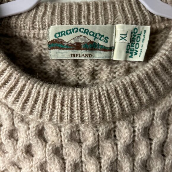 Aran Crafts 100% Wool Sweater Size XL - Picture 5 of 5
